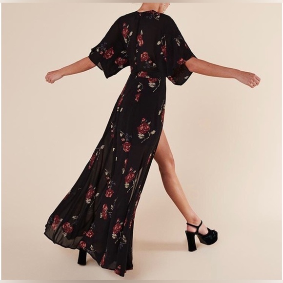 Reformation Black Floral Maxi Dress - Picture 3 of 4
